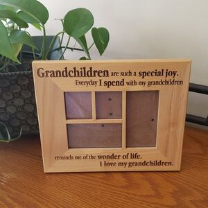 Grandchildren Wooden Photo Frame - Brown